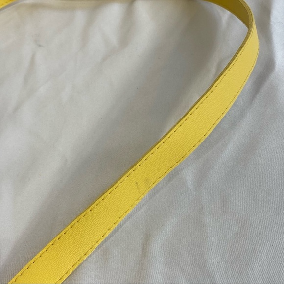 Pale Yellow Double Buckle Prong Thin Belt 3/4” - Picture 6 of 6